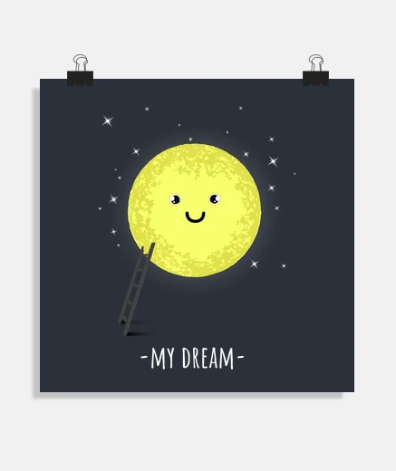 Poster Escalier vers la Lune Poster