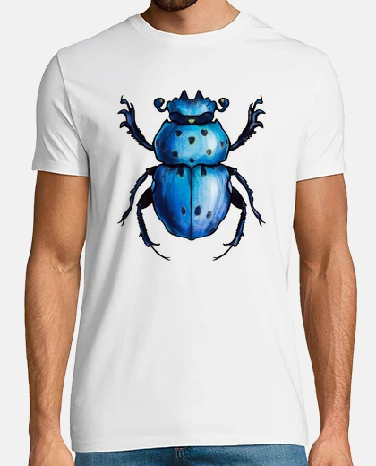 Camiseta escarabajo azul arte fresco del insecto