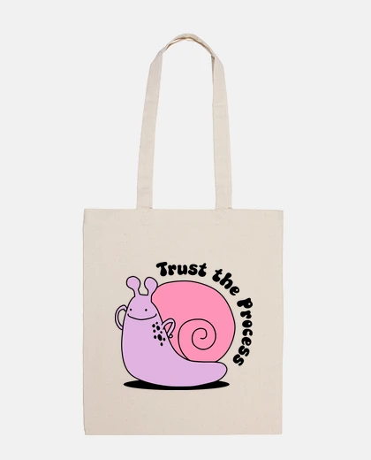 Sac escargot rose trust the process funny sac à main formation étudiante fourre-tout pratique 