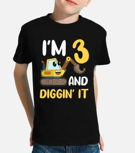Abbigliamento escavatore 3 ° compleanno escavatore sc