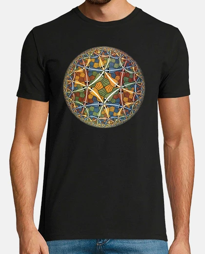 Camiseta Escher. Peces hiperbólicos.