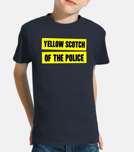 Ropa escocés amarillo de la policía