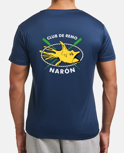 Camiseta Escudo diante e atrás, verde home deportiva