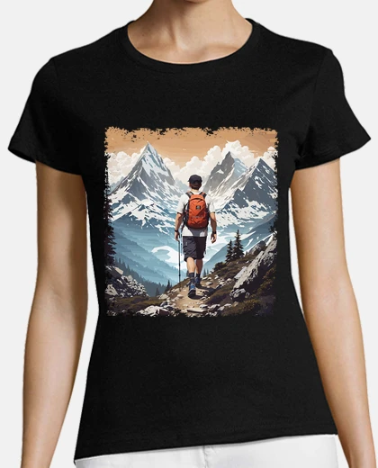 T-shirt escursione in montagna vintage