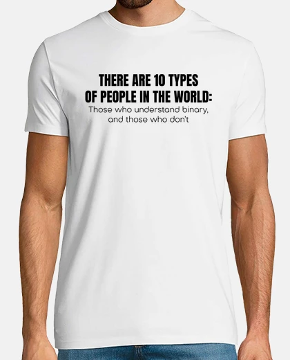 T-shirt esilarante ci sono dieci tipi di persone nel mondo amante del binario umoristico fanatico del comput