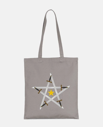 Bolsa espadas en forma de pentagrama vikingo bolso de estudiante libros tote