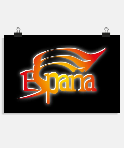 Poster espagne t-shirt version couleur