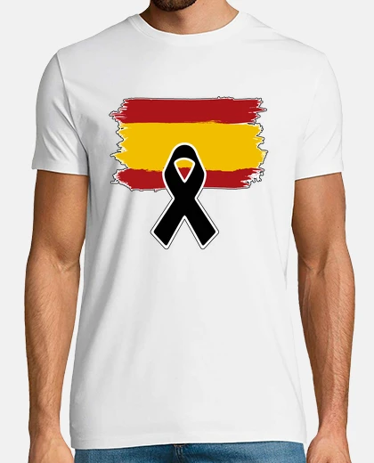 Camiseta España de luto. Crespón negro
