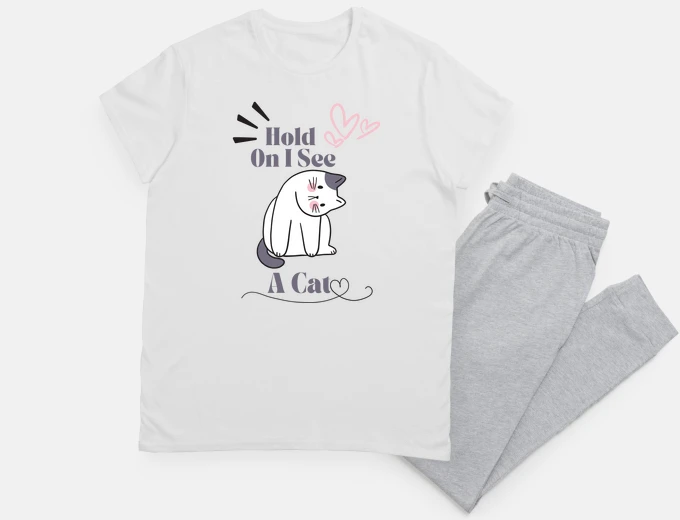 Pajama Espera Veo Un Gato