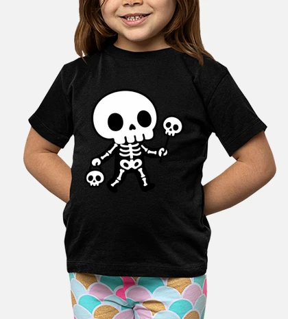 Playera niños esqueleto de halloween mc laTostadora México