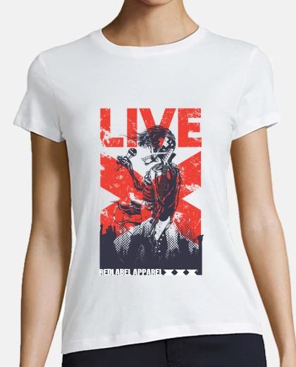Playera Esqueleto del cantante en directo