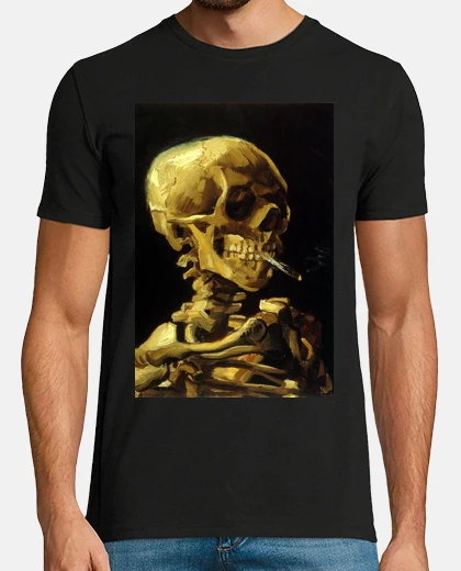 Camiseta Esqueleto fumando, Van Gogh