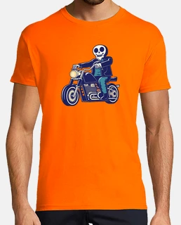 Esqueleto motero Halloween siniestro