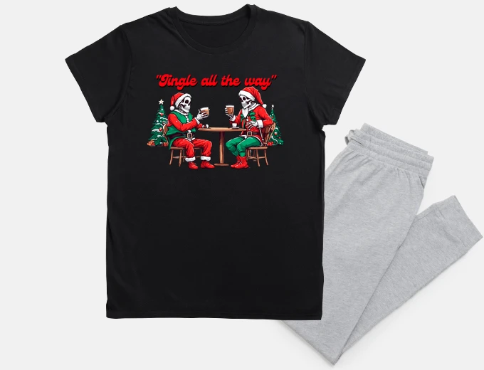 Pijama Esqueletos de navidad