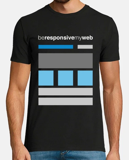 T-shirt essere reattivi mio sito web (ciano)
