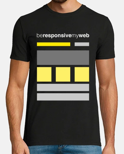 T-shirt essere reattivi mio sito web (giallo)