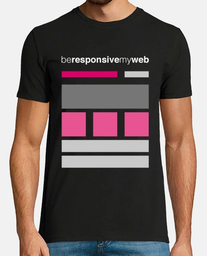T-shirt essere reattivi mio sito web (magenta)