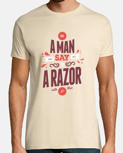 T-shirt essere un anno uomo dire di no a un uomo camicia rasoio