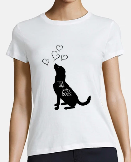 Playera esta chica ama a los perros - mascotas 