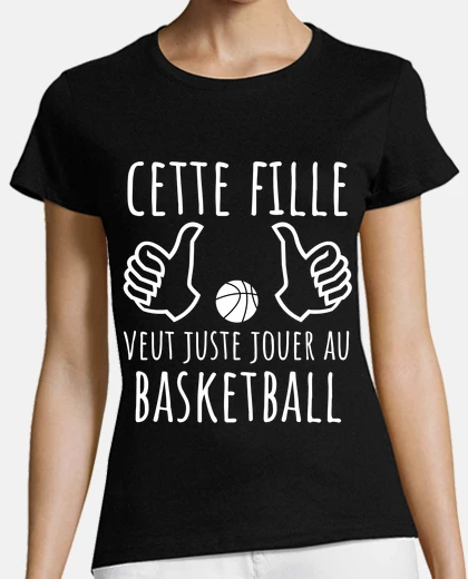 Camiseta esta chica solo quiere jugar baloncesto
