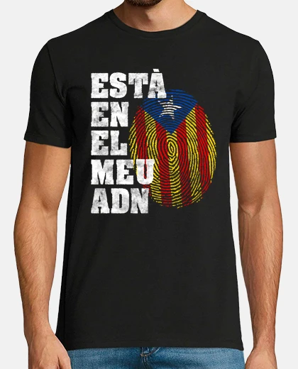 Camiseta Está En Mi ADN Bandera Catalunya Catalá Indepe Cataluña Catalán Estelada