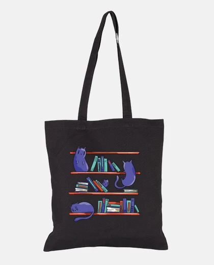 Bolsa estantería lectura amante de los libros