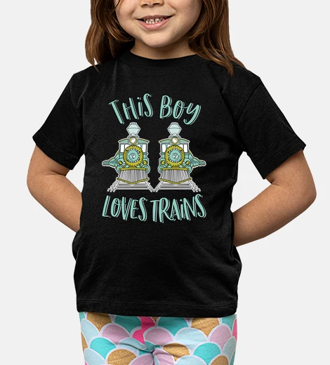 Ropa este chico ama los trenes lindo regalo de locomotora trainpotter