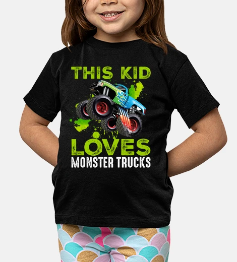 Ropa este niño ama los camiones monstruo