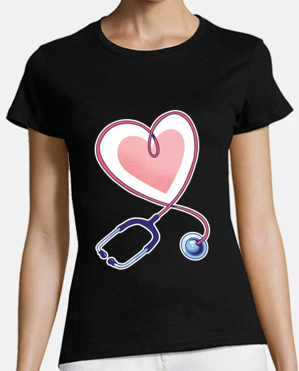 Playera estetoscopio del doctor, hospital, doctora