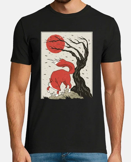 Tee-shirt esthétique japonais edo fox