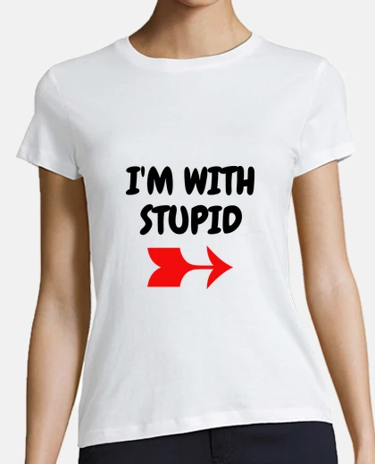 Playera estoy con estúpido / humor