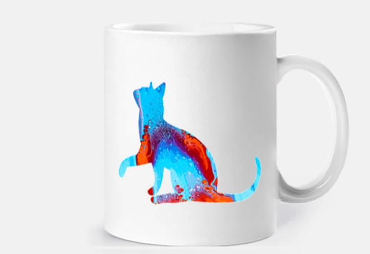 Tazza estratto di vernice gatto