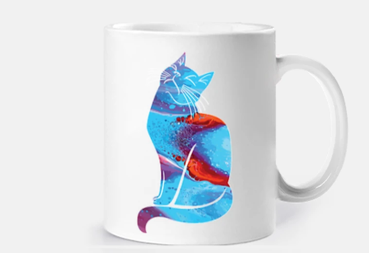 Tazza estratto di vernice gatto