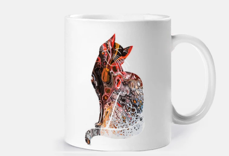 Tazza estratto di vernice gatto