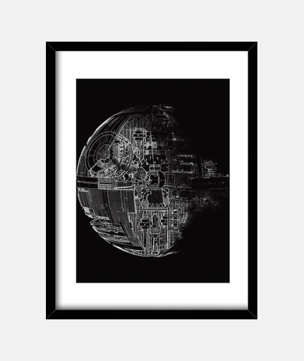 Cuadro Estrella de la Muerte grey