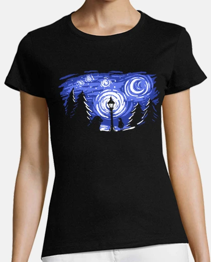 Playera estrellada noche de invierno
