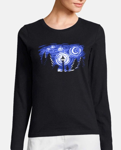 Playera estrellada noche de invierno