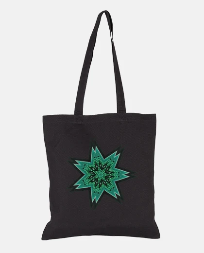 Bag ethnic blue green star