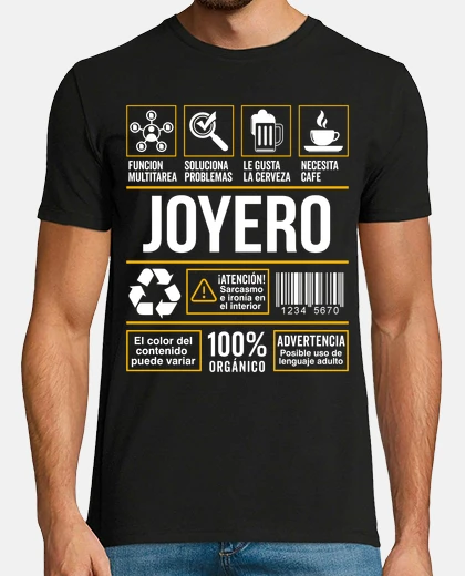 Camiseta Etiqueta Profesion Trabajo Joyero Artesano Guay Joyería