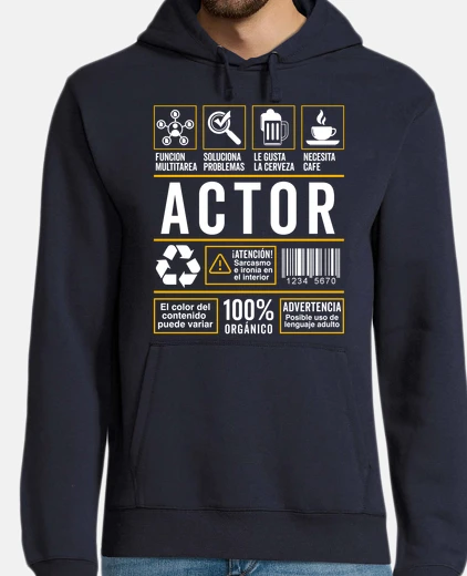 Sweat étiquette travail acteur artiste professionnel cadeau acteurs