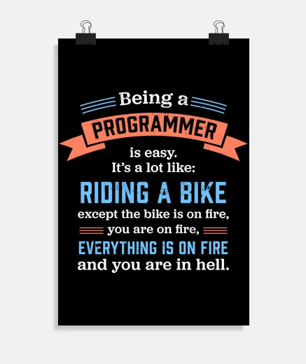 Poster être un programmeur cadeau de codage dr
