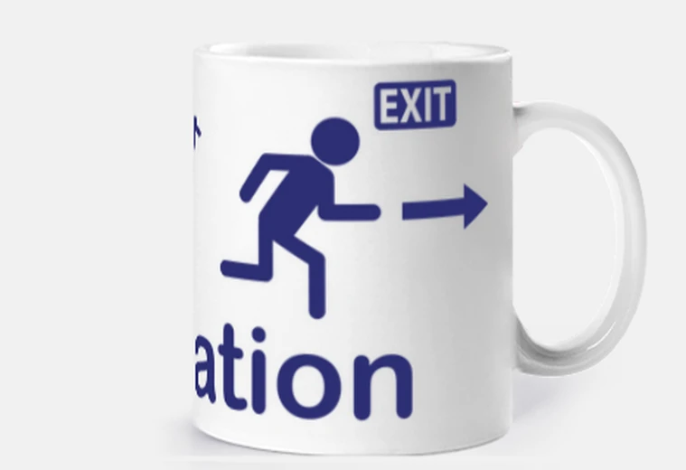 Cup evacuation