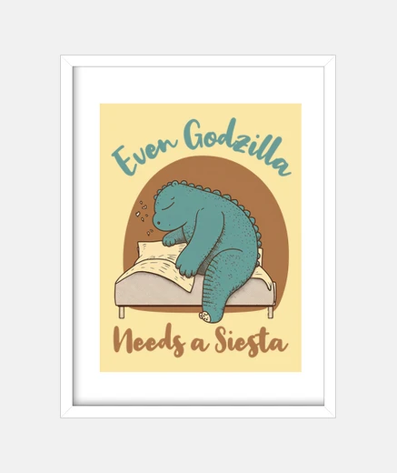 Framed even godzilla needs a nap
