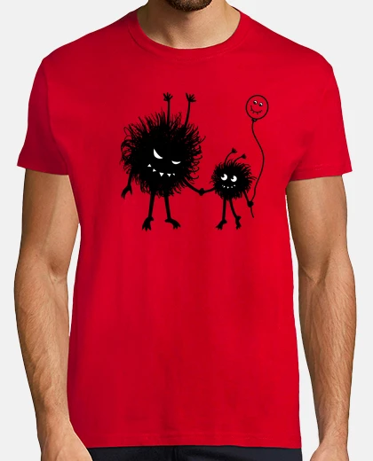 T-shirt evil cartoni animati bug mother e figlio
