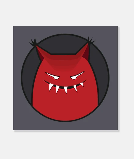 Wall Evil Grinning Monster With Pointy Ears