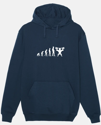 Sudadera evolución culturismo humor muscu