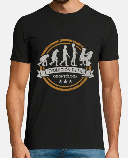Camiseta Evolución De La Odontóloga Trabajo Regalo Dentista Clínica Dental