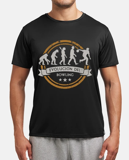 Camiseta Evolución Del Bowling Regalo Jugador Bolos Deporte Bolera