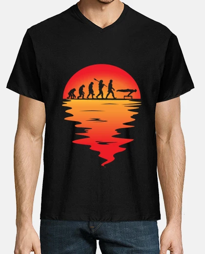 Camiseta evolución del hombre calistenia sol