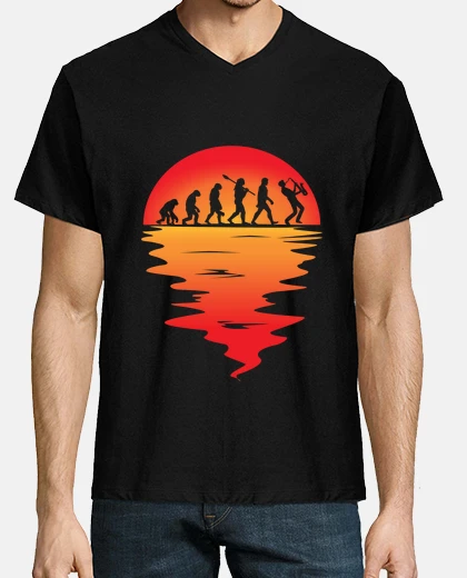 Camiseta evolución del hombre saxofón música sol